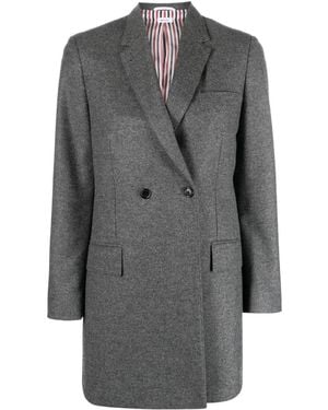 Thom Browne Elongated Double-Breasted Blazer - Grey