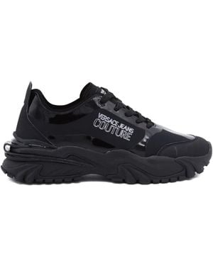 Versace Jeans Couture Baskets À Logo Imprimé - Noir