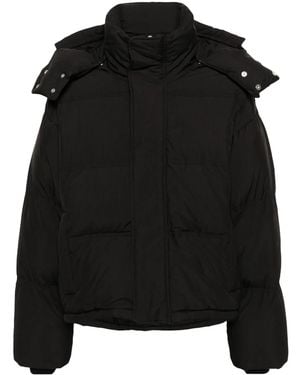 Ami Paris Logo-appliqué Puffer Jacket - Black