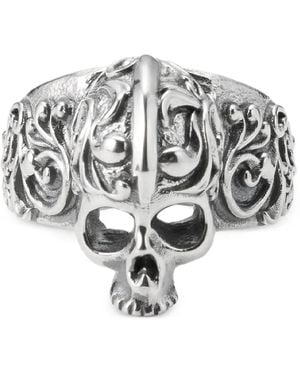 Emanuele Bicocchi Anillo Grande Con Calavera - Metálico