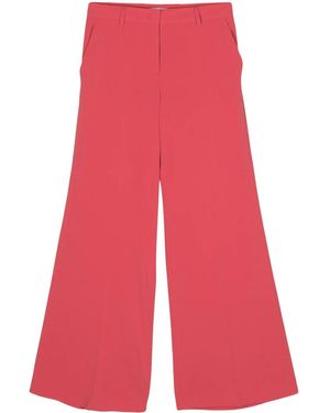 Alberto Biani Pressed-Crease Palazzo Trousers - Red