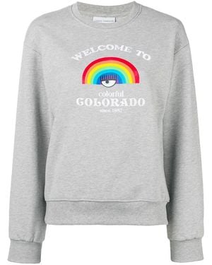 Chiara Ferragni Print Sweatshirt - Grey