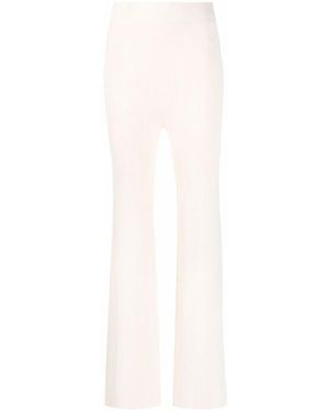 Remain Fine-Ribbed Flared Trousers - White
