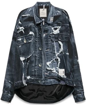 Maison Mihara Yasuhiro T.A.T.A Trompe L'Oeil Denim Jacket - Blue