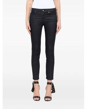 McQueen Belt-Loop Bottuned Jeans - Blue