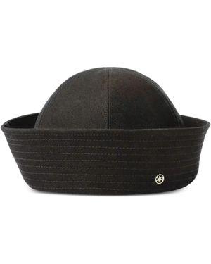 MAISON KRASNOVA Logo-Plaque Sailor Hat - Black