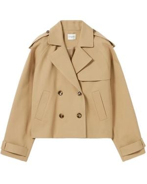 Claudie Pierlot Cropped Trench Jacket - Natural