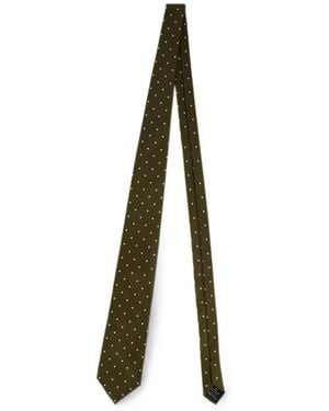 Tom Ford Polka-Dot Silk Tie - White