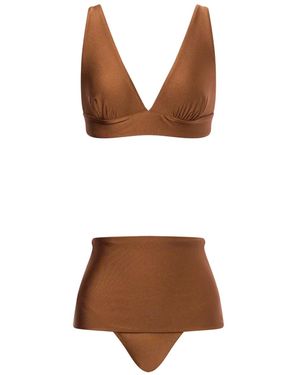 Philosophy Di Lorenzo Serafini Draped Bikini - Brown