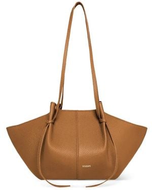 Yuzefi Sac Cabas Médium En Cuir Grainé Mochi - Brown