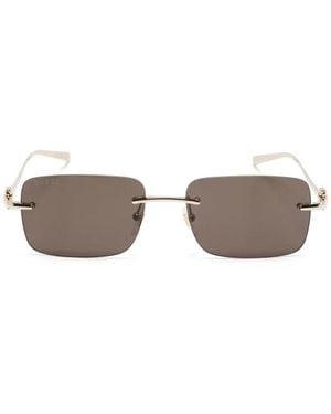 Gucci スクエアフレーム サングラス - グレー