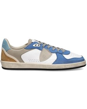 Philippe Model Pgal Panelled Low-Top Trainers - Blue