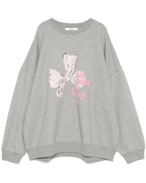 B+ AB Graphic-Print Sweatshirt - Grey