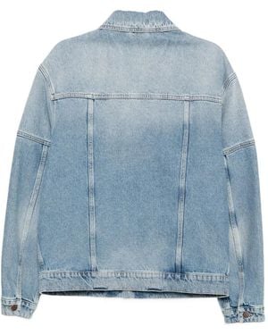 Moschino Patchwork Denim Jacket - Blue