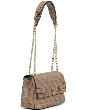 Guess Monogram-Pattern Shoulder Bag - Natural