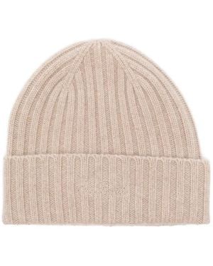 MC2 Saint Barth Ribbed Knit Wengen Beanie - Natural