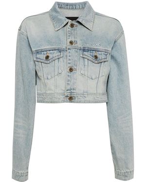 we11done Washed Denim Jacket - Blue