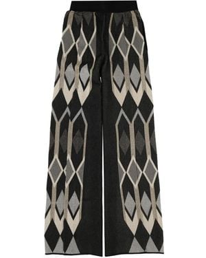 Circus Hotel Diamond Geometric Pants - Black