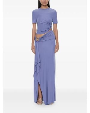 Christopher Esber Buckle Cascade Maxi Skirt - Blue