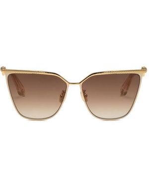 Roberto Cavalli Geometric-Frame Sunglasses - Metallic