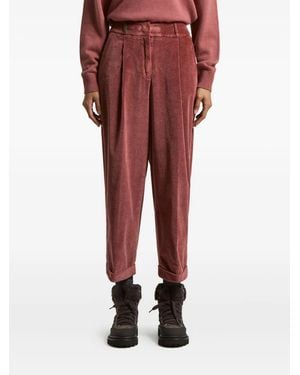 Peserico Pantalones con cierre de botón - Rojo