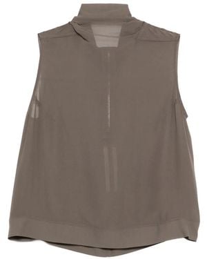 Rick Owens Zip-Fastening Vest - Brown
