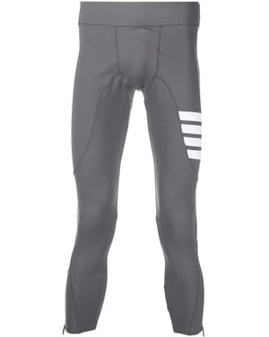 Thom Browne 4-Bar Stripe Lightweight Compression Tights - Grey