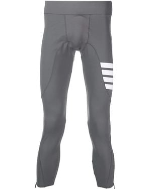 Thom Browne 4-Bar Stripe Lightweight Compression Tights - Grey