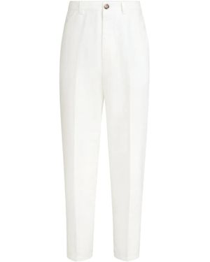 Brunello Cucinelli Pleated Trousers - White