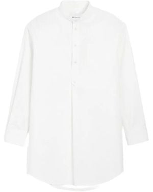 Ami Paris Cotton Mao Collar Tunic Dress - White
