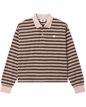 Chocoolate Horizontal-Stripe Polo Shirt - Red