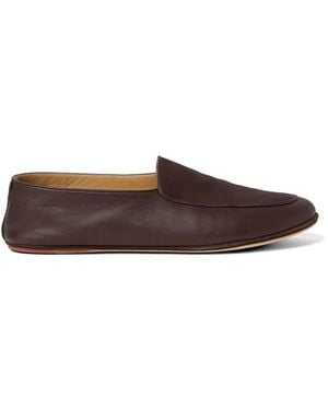 Loro Piana Anton Lambskin Loafers - Brown