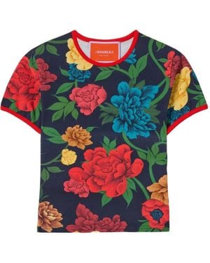 La DoubleJ The Cu-Tee Cropped Top - Rood