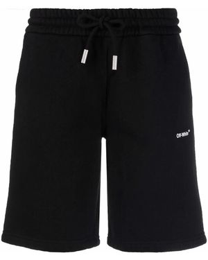 Off-White c/o Virgil Abloh Diag-Stripe Print Track Shorts - Black