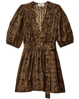 Ba&sh Theodora Paisley-Print Mini Dress - Brown