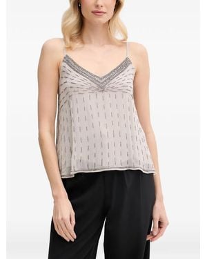 INTROPIA Haut Gabriela À Perles - Gray