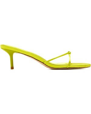 Femme LA 55Mm Maeve Knotted Satin Sandals - Yellow