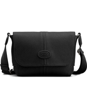Tod's Borsa A Spalla Con Applicazione Logo - Nero
