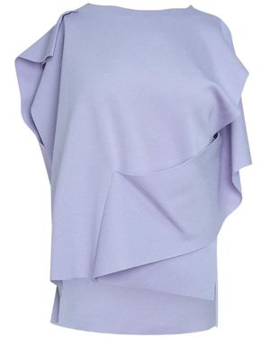 CFCL Ac Milan Asymmetric Draped Top - Blue