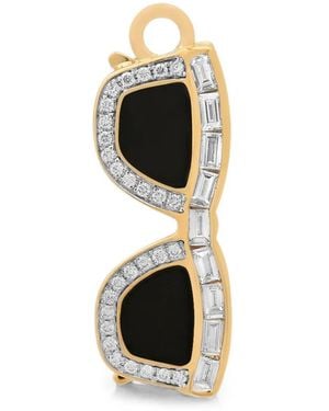 Sara Weinstock Sunglasses-Motif Diamond Pendant - Black