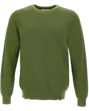 Sun 68 Honeycomb Weave Crew-Neck Sweater - Green