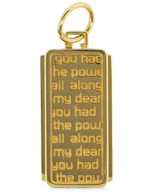 Monica Rich Kosann Dorothy Engraved Rectangle Charm - Metallic
