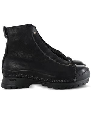 Guidi Bikerstiefel Mit Schnürung - Schwarz