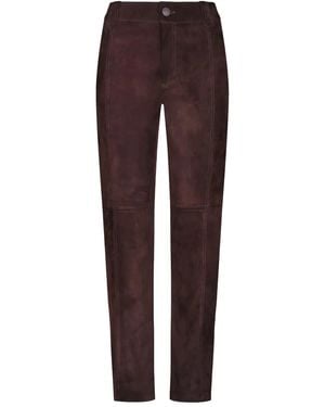 Johanna Ortiz Cartography Leather Trousers - Purple