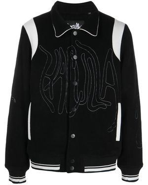 Haculla Embroidered-Logo Shirt Jacket - Black