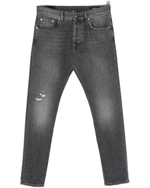 Dondup Icon Distressed Faded-Effect Jeans - Gray