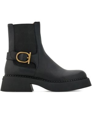 Ferragamo Gancini アンクルブーツ - ブラック