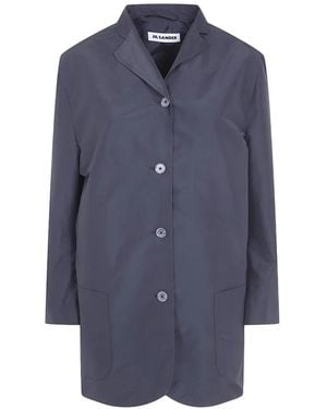 Jil Sander Mantel Mit Aufgesetzten Taschen - Blau