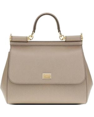 Dolce & Gabbana Large Sicily Tote Bag - Natural