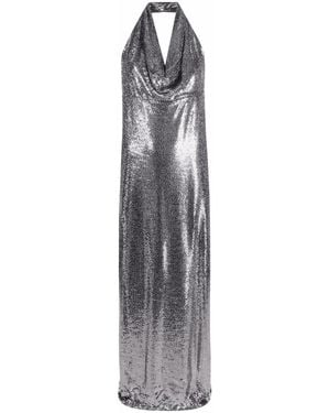 Blanca Vita Sequin Long Gown - Grey